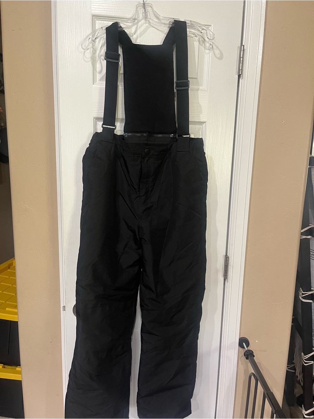 The Children's Place Black Kids Snow Bib Pants with Adjustable Straps